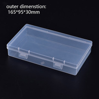 Boîte de rangement en plastique transparent PP recyclable et mince pour cartes, timbres, petits accessoires - Exposition, supermarché, épicerie, logo personnalisé