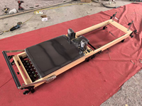 Reformer de Pilates pliable en bois d'érable et de chêne de qualité supérieure avec pieds en acier robustes – Équipement de Pilates professionnel stable – Fabricant