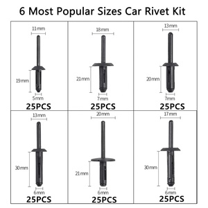 150Pcs Clip en Plastique Automobile Universel Nylon <span class=keywords><strong>Pop</strong></span> <span class=keywords><strong>Rivet</strong></span> Assortiment - Product Image 2