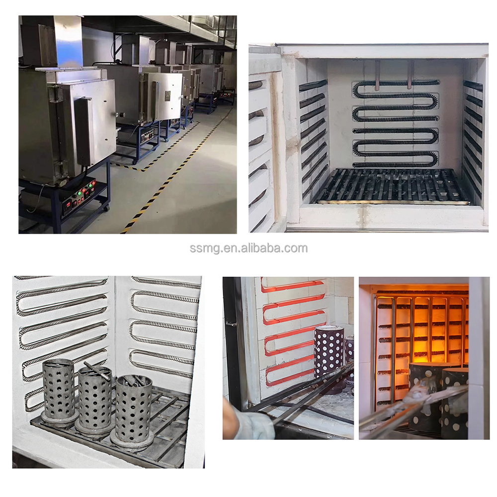 4x9 Flasks Stainless Steel Induction High Temperature 1000 Muffle