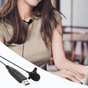 Omnidirectional Lapel Mic Hands Free Shirt Collar Clip-on Microphone for <span class=keywords><strong>PC</strong></span> Computer, Laptop, YouTube, Skype Recording - Product Image 2