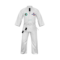 Uniforme de karaté pour arts martiaux, tissu en coton et polyester respirant et durable, vêtements de compétition et d'entraînement, fabricant