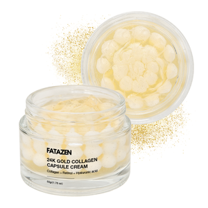 Crème en capsules de collagène 24K à l'or, formule anti-âge OEM ODM, réduit les rides, raffermit la peau, acide hyaluronique, rétinol, rapports ajustables - Product Image 3