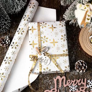 Wedding Christmas snowflake star <b>pattern</b> gold embossed gift wrapping <b>paper</b> Multiple colors available Customizable - Product Image 1