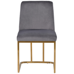 Luxury Modern Home Furniture Upholstered Dining Chair Iron Metal Legs Metal <b>Upholstery</b> 2-Piece Set - Product Image 3