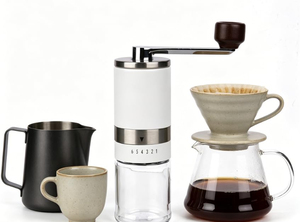 เครื่องบดกาแฟมือหมุนแบบปรับได้ แกนเซรามิก สแตนเลส 304 ขายดี พร้อมขวดแก้ว - Product Image 5