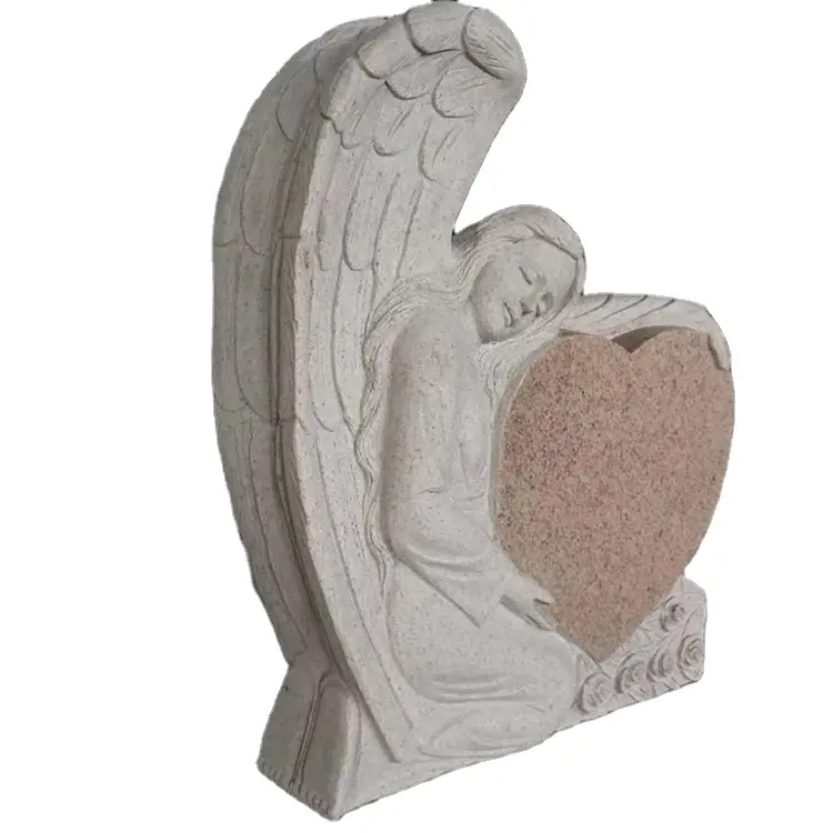 G664 Granite Grave Stones Cemetery European style Angel Tombstones And Monuments