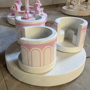 Set Giostra a Tazze Morbide per Bambini, <span class=keywords><strong>Giostre</strong></span> Elettroniche <span class=keywords><strong>Gonfiabili</strong></span> in PVC per Parco Giochi Interno - Product Image 5