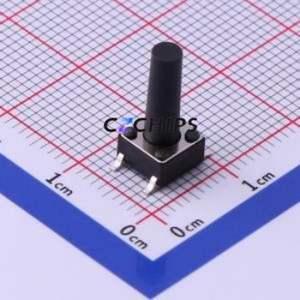 UK-B0228-G14-SP25 Tactile Switch SMD-4P,6x6mm Switch Single Pole Single Throw Round Button 2.5N Vertical Mount - Product Image 1