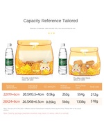 Sacs fourre-tout personnalisés en PE refermables avec fermeture à lien, motif dessin animé mignon, pour emballage cadeau de bonbons et de snacks