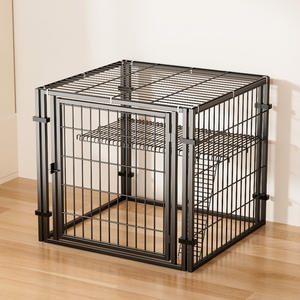 <span class=keywords><strong>Valla</strong></span> Universal <span class=keywords><strong>para</strong></span> mascotas de interior, jaula de espacio libre de Metal con cierre de botón, perrera Corgi <span class=keywords><strong>para</strong></span> <span class=keywords><strong>perros</strong></span> y gatos, casa de transporte con patrón de animales - Product Image 3