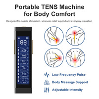 Appareil TENS rechargeable pour la relaxation musculaire avec 24 modes de massage, 20 niveaux, écran LCD, double ports de sortie et électrodes