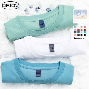 T-shirt Casual da uomo in tinta unita 80% cotone e poliestere 190 in GSM con stampa frontale e retro con <span class=keywords><strong>Logo</strong></span> rilassato in bianco - Product Image 2