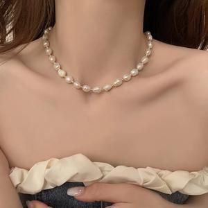 Summer Style Baroque Freshwater Pearl Necklace Light Luxury Niche Gift for Your <b>Girlfriend</b> - Product Image 2