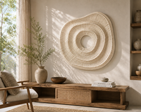 Décoration murale texturée en corde 3D faite à la main, style minimaliste de luxe, murale moderne pour salon, entrée, maison modèle, fond de mur