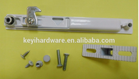 Serrure de fenêtre coulissante moderne et durable en alliage d'aluminium et plastique avec loquet à boulons et verrou à poussoir - Utilisation hôtelière
