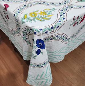 High Demanded Handmade Rectangle <b>Tablecloth</b> Rajasthani Print Table Cloth Boho Cotton Table Cloth Decorative Cotton Table Cover - Product Image 3