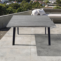 Table de salle à manger extérieure moderne 1200x800 mm, panneau en bois étanche, extensible, pour maison, bar, café, cantine, hôtel, chambre
