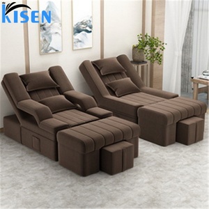 Kisen Grey/Silver – Ensembles de housses de chaise noires avec pompe de vidange intégrée, fauteuils de pédicure portables multifonctions avec massage et spa pour les pieds, luxe - Product Image 1