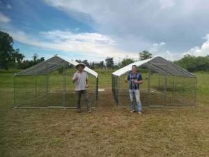 Açık yürüyüş kanatlı kafes tavuk Run ev tavşanlar ile su geçirmez kapak ve güvenli kilit dışında - Product Image 2