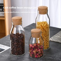 Pot en verre borosilicate de haute qualité avec couvercle en bambou, hermétique, pour le stockage des aliments secs, des céréales et des épices