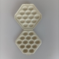 Boîte à œufs de caille 14 grilles conteneurs de Bagasse naturelle Compostable boîte à emporter biodégradable à clapet Compostable