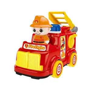 2 in 1 Universal funktion Schieben montieren Feuerwehr auto/Polizeiauto/Krankenwagen Spielzeug mit Musik licht