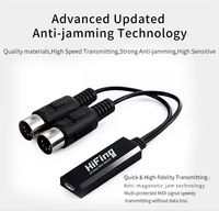 Hifing Wireless MIDI Interface USB Music Cable for Bluetooth Midi Adaptor Digital Musical Instrument Accessories