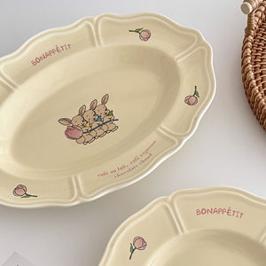 Tasse en céramique jetable style coréen Ins rétro, couleur crème carrousel français, pour petit-déjeuner, lait, jus, café à la maison - Product Image 5