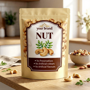Bolsa de Embalaje de Alimentos Personalizada con Cierre Reutilizable, Bolsa con Cierre Ziplock de Papel Kraft para Frutos Secos, Bolsas de Embalaje para Frutos Secos Mixtos - Product Image 4