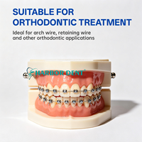 Fil d'arc dentaire en acier inoxydable, rouleau de 50g pour appareils orthodontiques, ligne métallique ronde 0,5-1,8mm, consommables dentaires