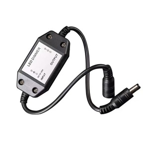 Led Single Color Dc <b>Dimmer</b> Rotary Switch Controller Black White Plug Connector 8a 1 Channel Plastic Easy Installation - Product Image 2