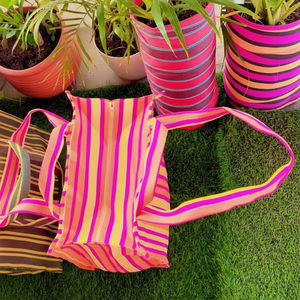 Sacs à provisions en PP recyclé sur le marché du nylon indien avec pochette Sac à linge durable en plastique polypropylène en vrac fabriqué en Inde - Product Image 1