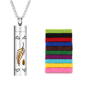 Collar de Acero Inoxidable con Cilindro Hueco para Parejas, Joyería de Regalo, Difusor de Aromaterapia, <span class=keywords><strong>Perfume</strong></span>, Aceite Esencial - Product Image 6