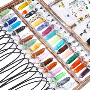 Collar Hexagonal de Piedras Semipreciosas Naturales al por Mayor, Joyería Clásica Vintage <span class=keywords><strong>para</strong></span> Mujer, Cristal Curativo, Regalo - Product Image 3