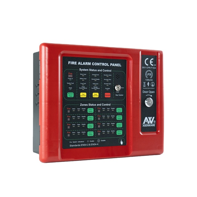 Conventional Fire Alarm Control System 6/8 Zone Fire Alarm Panel With GSM Function