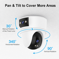 Caméra de sécurité domestique miniature OEM avec double objectif CMOS, vision nocturne, 5MP, WiFi, IR-Cut, détection de mouvement, audio bidirectionnel