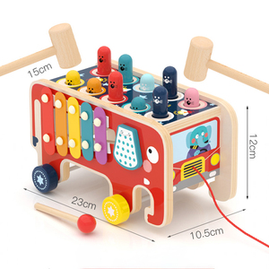 Giocattolo per bambini Montessori in legno whac-a-mole giocattolo multifunzionale Beat Slide giocattoli educativi per bambini con regalo sensoriale educativo per l'apprendimento precoce - Product Image 5