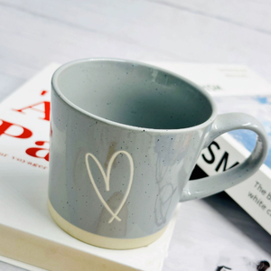 China Manufacturer Painted Heart Detail Porcelain <b>Ceramic</b> <b>Mugs</b> Wholesale High Value White Business Gifts Nordic Style Food Safe - Product Image 3