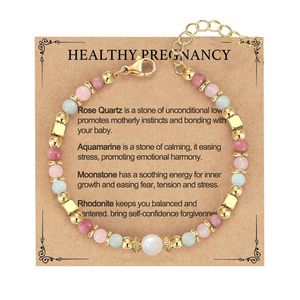 Bracelet pour femme en <span class=keywords><strong>pierre</strong></span> naturelle, cristal rose, perles bleu marine, perles carrées dorées, <span class=keywords><strong>pierre</strong></span> <span class=keywords><strong>de</strong></span> <span class=keywords><strong>lune</strong></span>, bracelet cadeau - Product Image 1