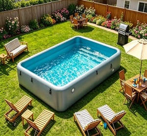 <span class=keywords><strong>Piscine</strong></span> gonflable de qualité commerciale avec logo personnalisé, pour adultes, la plus résistante, vente en gros, pour extérieur et jardin - Product Image 1