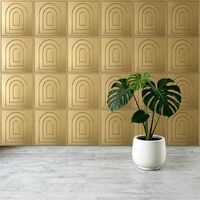 Panneau mural décoratif en PVC 3D moderne pour la décoration de salon de villa, utilisation en intérieur