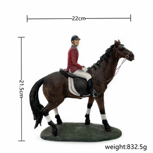 Trofeo Equestre in Resina WeiVista, Statuetta Premio per Equitazione, Statua di Cavaliere per Competizioni - Product Image 3