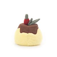 Peluche mignonne en forme de pudding de 6 cm, mini poupée en peluche en forme de dessert pour animaux de compagnie