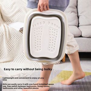 Bañera Plegable Ecológica de Plástico de 40CM, Moderna, para Masajes, con Soporte para Teléfono Móvil, Tapa y Masajeador de Pies - Product Image 2