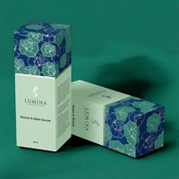 Dossiers en carton haut de gamme personnalisés avec impression, gaufrage et revêtement UV, doublure en éponge, recyclables pour l'emballage cosmétique