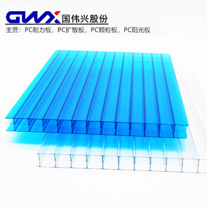 Gwx Pc Sun Panel Double Layer Transparent Hollow Board Roofing <b>Sheet</b> For Outdoor Use - Product Image 1