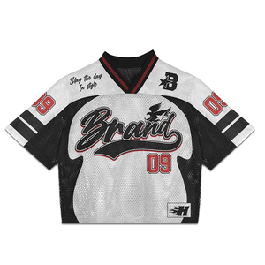 Tontons Custom Made Cropped Mesh Boxy Football Jersey <b>Polyester</b> Football Jersey Soccer <b>Tshirts</b> - Product Image 4