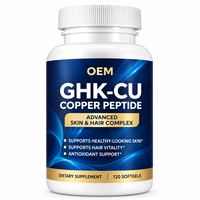 Gélules de peptides de cuivre GHK-Cu avancées, complexe beauté antioxydant pour la peau et les cheveux avec biotine, acide hyaluronique et L-carnosine, approvisionnement en vrac OEM