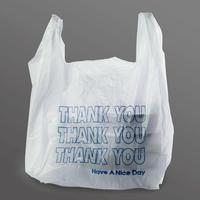 Sacs en poly biodégradables en PE-BD à imprimés personnalisés Sacs fourre-tout pour magasin et t-shirt de supermarché avec logos pour l'emballage